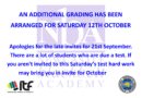 Additional grading arranged on12th October